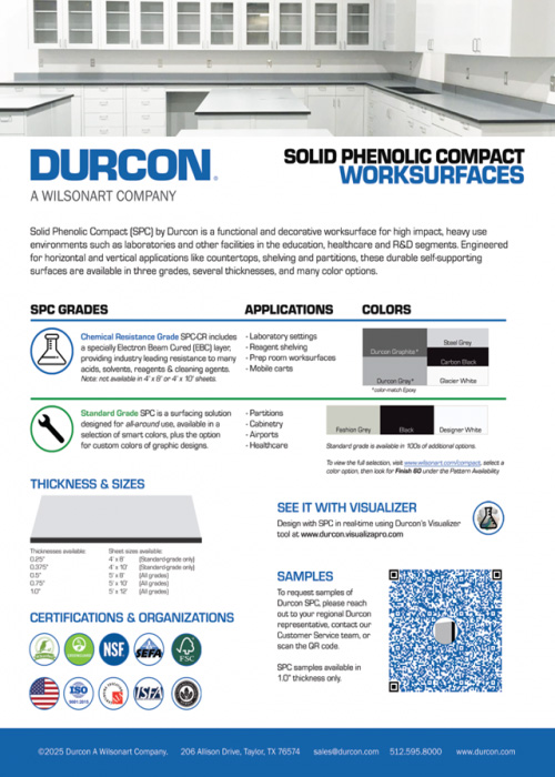 Durcon SPC Laboratuvar Tezgahları