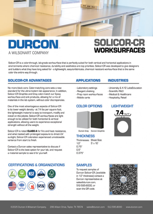 Durcon Solicor Laboratuvar Tezgahları